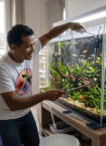 Bassin et aquarium extérieur entretenu par Pets Service 974